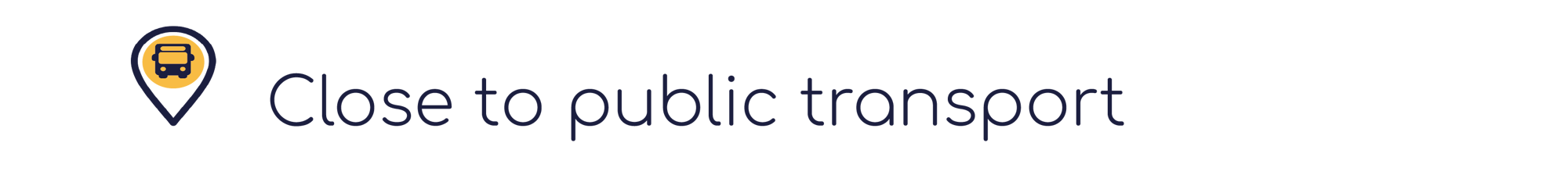 Close to public transport